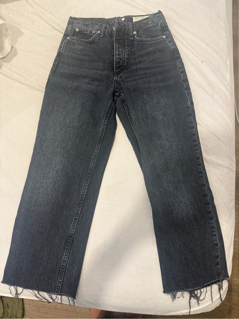 rag & bone Black Straight-Leg Jeans